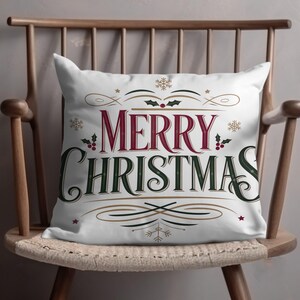 Kitchen Towel Design: Merry Christmas Holiday Typography (PNG Digital) image 5