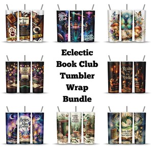 Witchy Book Club Tumbler Wrap Bundle: Gothic Fantasy PNG (Digital Download)