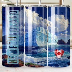Newfoundland Iceberg Tumbler PNG: Atlantic Canada Sublimation Design (Digital Download)