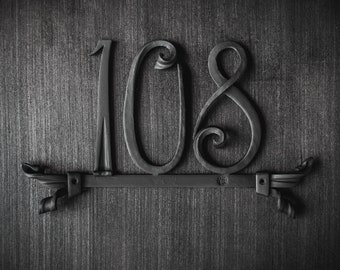 6" Custom House Number or Lettering Address sign -  Metal Home Decor Plaque or Wall Art - Modern & Personalized