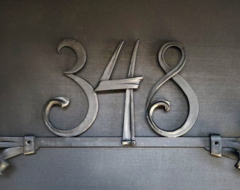 5" House Number or Address sign -  Metal Home Decor - Modern & Personalized