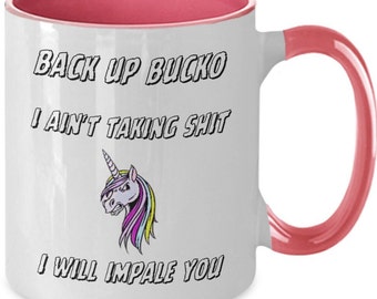 Shank You With My Horn Unicorn Coffee Mug, SLP Unicorn Mug, Ugly Unicorn Mug, For Unicorn Lovers Only, You Curse Too Much Mug
