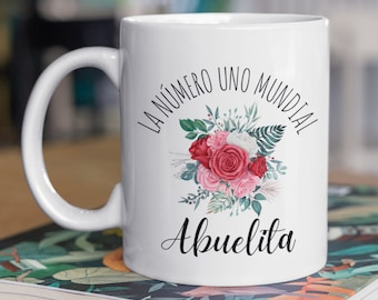 Hola Abuelita, La Abuelita, Mi Abuelita Me Ama, Hot Chocolate Tea Coffee Cup Mug, Faith, Mejor Abuelita, La Mejor Abuelita, Te Quiero, White