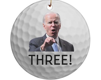 Anti Joe Biden, Funny Joe Biden, Funny Democratic Republican Golf Ball Ornament Political Anti Joe Biden Quotes Trump Anti-Biden Gag Gifts