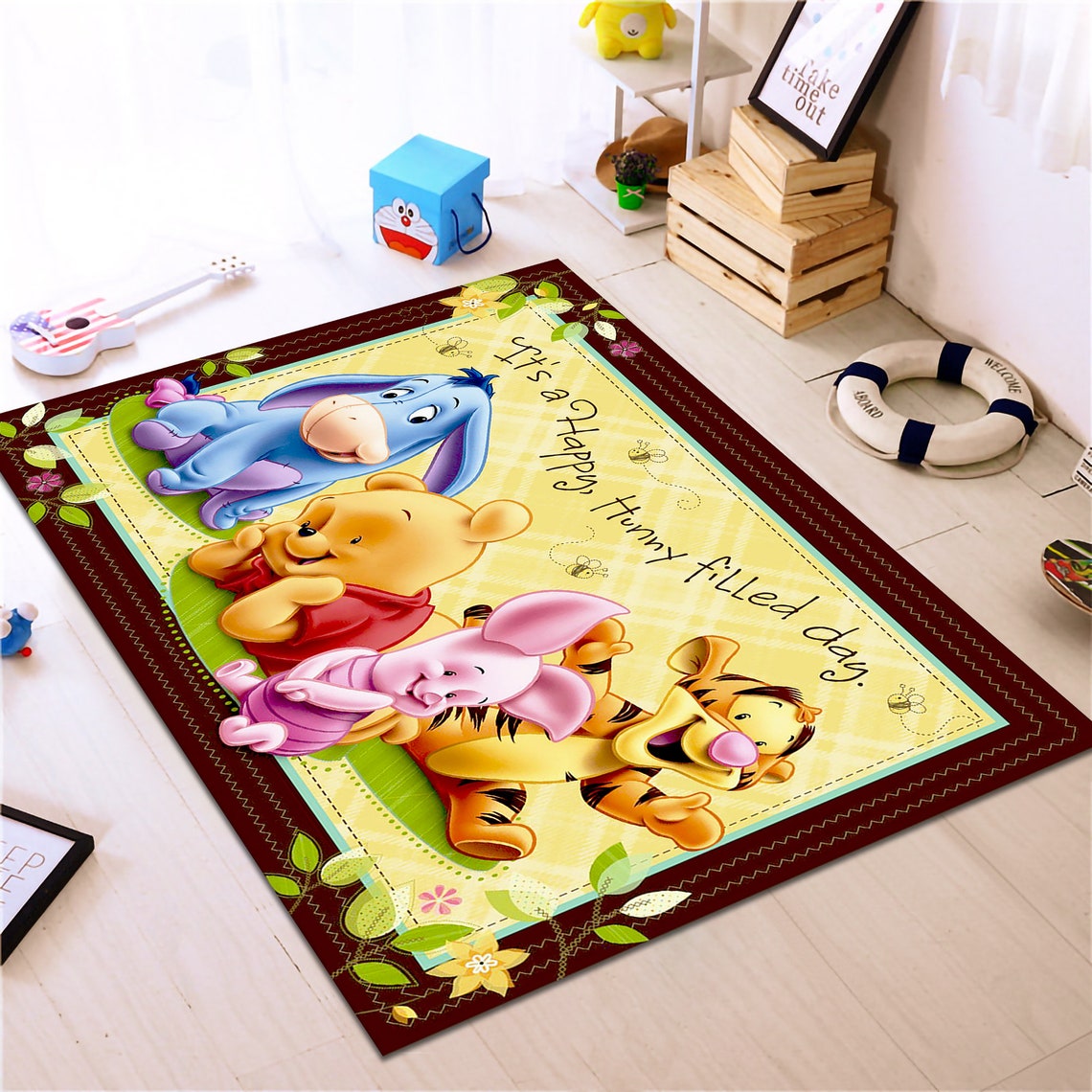 Winnie the Pooh Rug,winnie Rug,kids Rug,colorful Rug,custom Rug,nursery