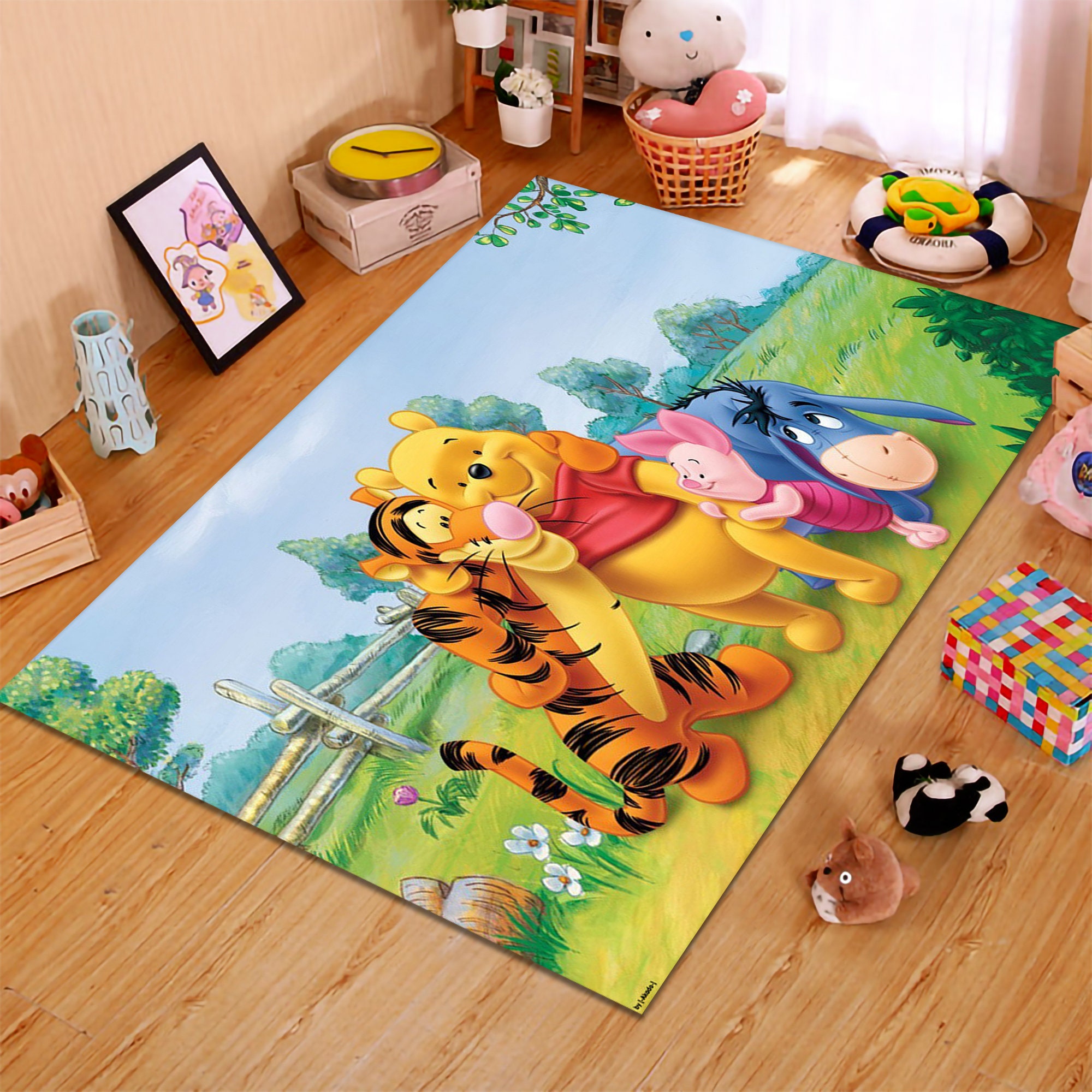 Winnie the Pooh Rug,winnie Rug,kids Rug,colorful Rug,custom Rug,nursery Rug,cute Rug,area Rug