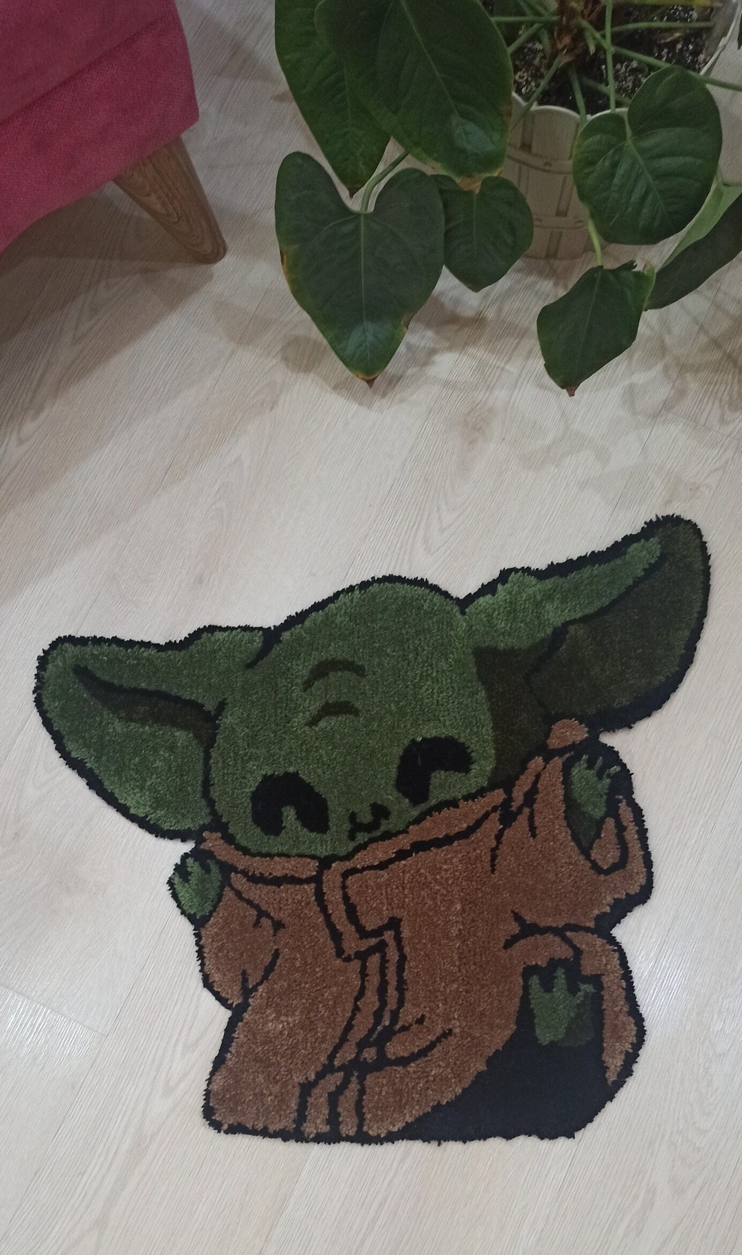 Baby Yoda Rug Anime Rug Handmade Rug Star Wars Rug Tufted Etsy