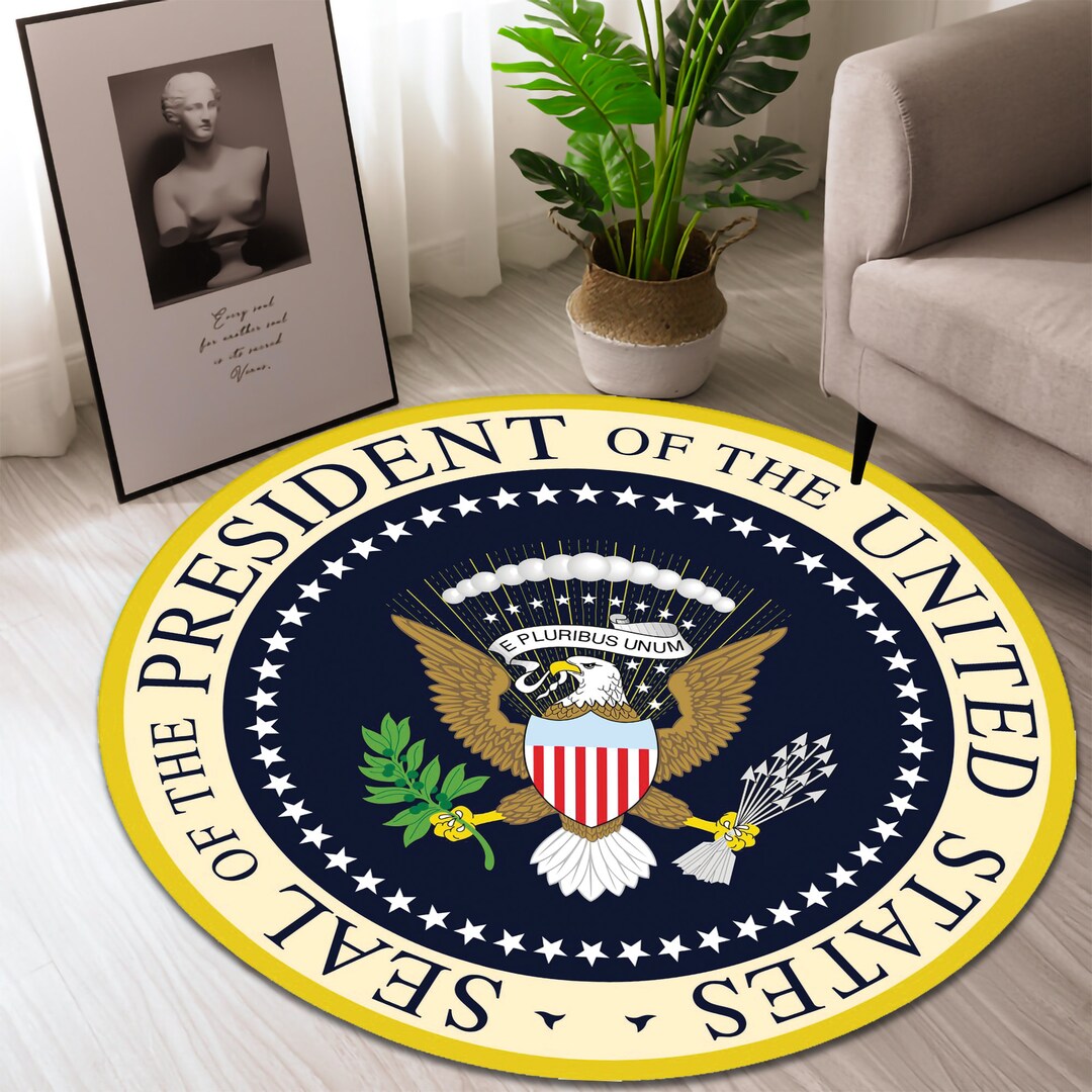 American Eagle Rug, Seal of the American President Rug, Round Rug