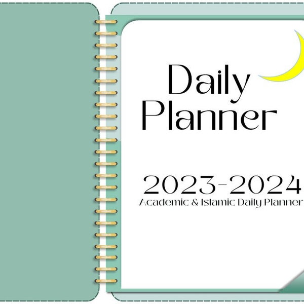 2023/2024 academic digital planner/ agenda/organizer for Muslim students in school, college, university. Ready to use as a pdf or OneNote.