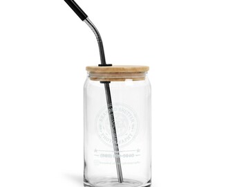 16 oz Glass Cup with Lid (Engraving)