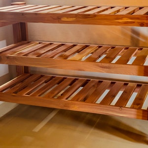 Aromatic Cedar Bench Seat and Shoe Rack (Fully Assembled)