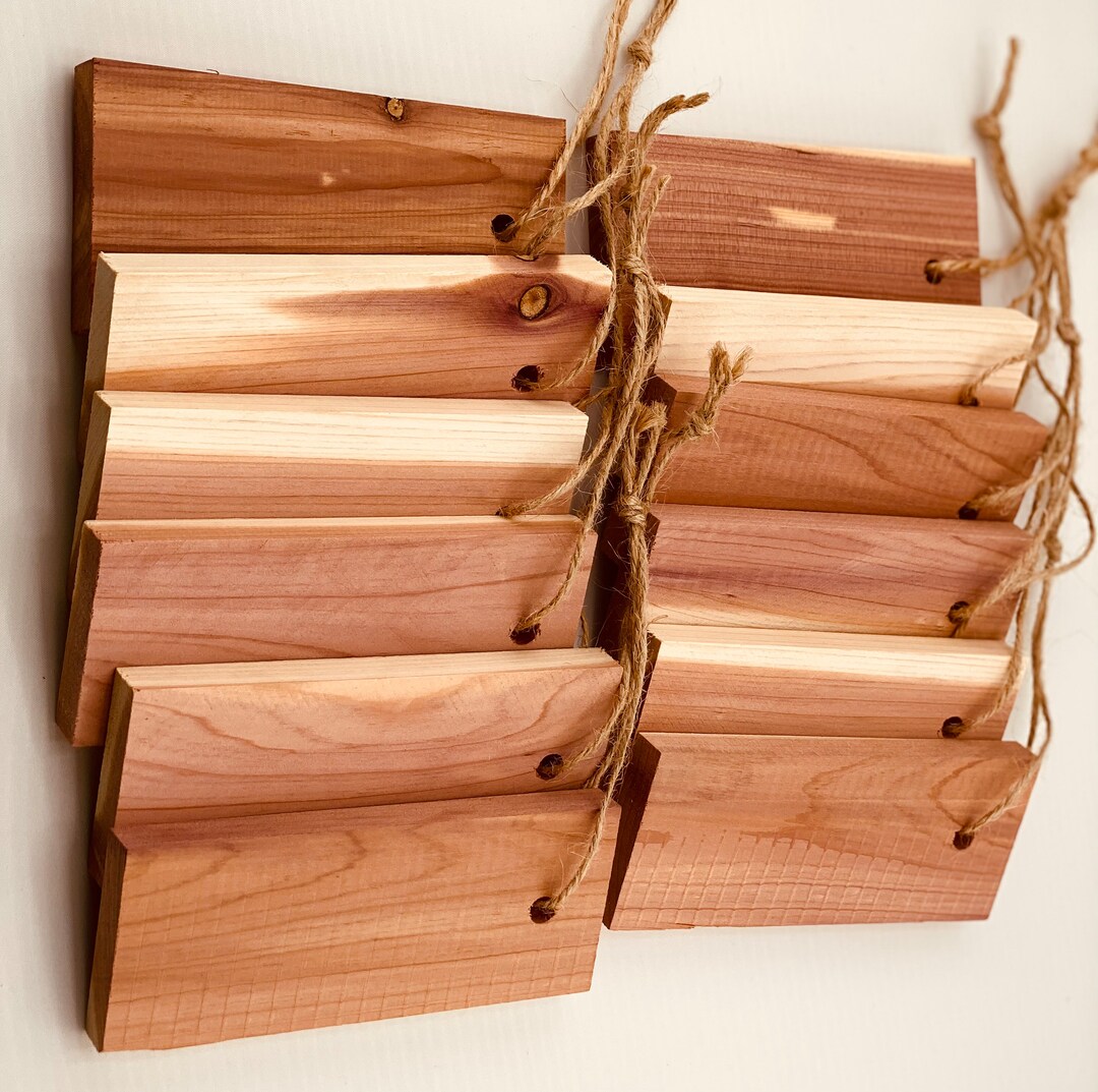 Hanging Aromatic Cedar Blocks now Includes Refresh Sandpaper - Etsy