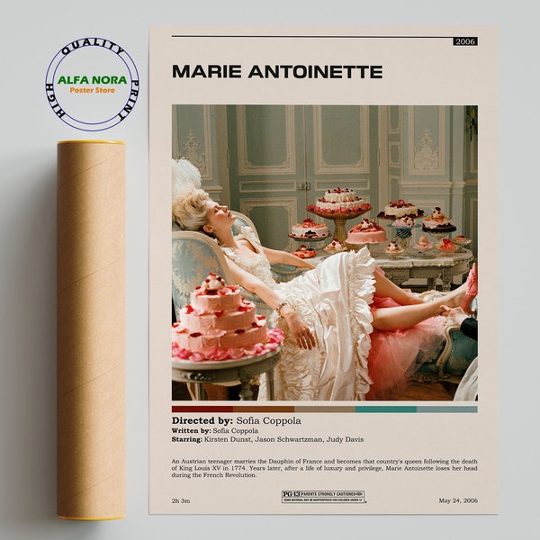 Marie Antoinette / Marie Antoinette Poster / Minimalist Movie Poster / Vintage Retro Art Print / Custom Poster / Wall Art Print / Home Decor