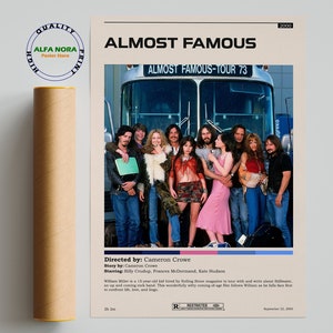 Almost Famous / Almost Famous Poster / Minimalist Movie Poster / Vintage Retro Art Print / Custom Poster / Wall Art Print / Home decor image 1