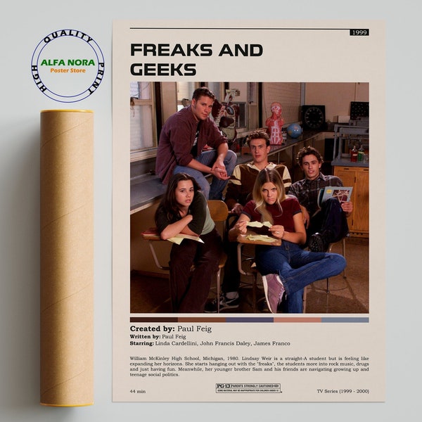 Freaks and Geeks / Freaks and Geeks Poster / Vintage Retro Art Print / Wall Art Print / Minimalist Movie Poster / Custom Poster