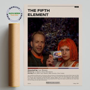 The Fifth Element / The Fifth Element Poster / Minimalist Movie Poster / Vintage Retro Art Print / Custom Poster / Wall Art Print