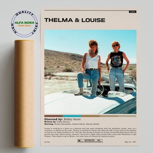 Thelma and Louise Poster / Ridley Scott / Minimalist Movie Poster / Vintage Retro Art Print / Custom Poster / Wall Art Print / Home Decor