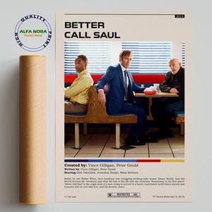 Better Call Saul Poster / Better Call Saul / Minimalist Movie Poster / Vintage Retro Art Print / Custom Poster / Wall Art Print