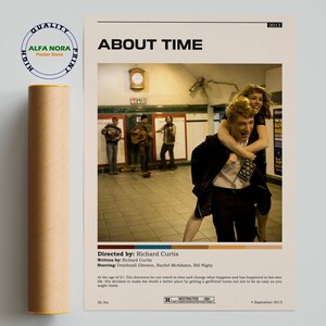 About Time / About Time Poster / Richard Curtis / Poster del film minimalista / Vintage Retro Art Print / Poster personalizzato / Wall Art Print