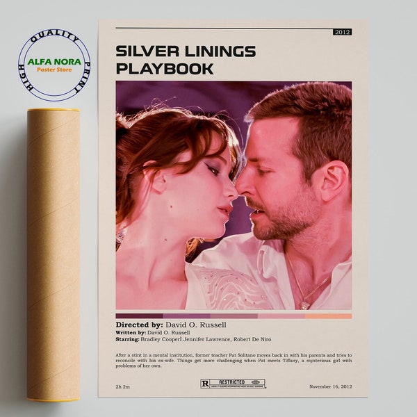 Silver Linings Playbook / Silver Linings Playbook Poster / Minimalist Movie Poster / Vintage Retro Art Print / Custom Poster  Wall Art Print