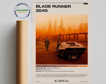 Blade Runner 2049 / Blade Runner 2049 Movie Poster / Minimalist Movie Poster / Vintage Retro Art Print / Custom Poster / Wall Art Print