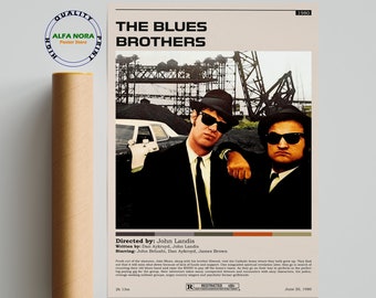 The Blues Brothers / The Blues Brothers Poster / Minimalist Movie Poster / Vintage Retro Art Print / Custom Poster / Wall Art Print