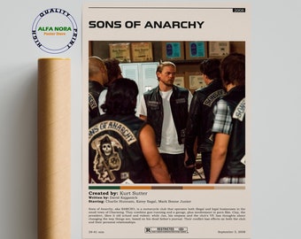 Sons of Anarchy / Kurt Sutter / Retro Tv Series / Minimalist Movie Poster / Vintage Retro Art Print / Custom Poster / Wall Art Print