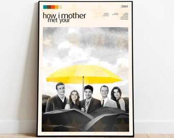 How I Met Your Mother / HIMYM Poster / Minimalist Movie Poster / Vintage Retro Art Print / Custom Poster / Wall Art Print