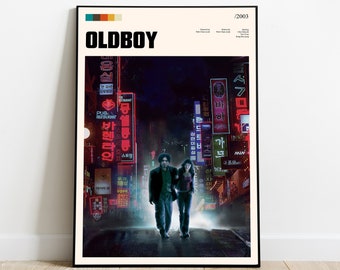 Oldboy Poster / Park Chan-wook / Minimalist Movie Poster / Vintage Retro Art Print / Custom Poster / Wall Art Print / Home Decor