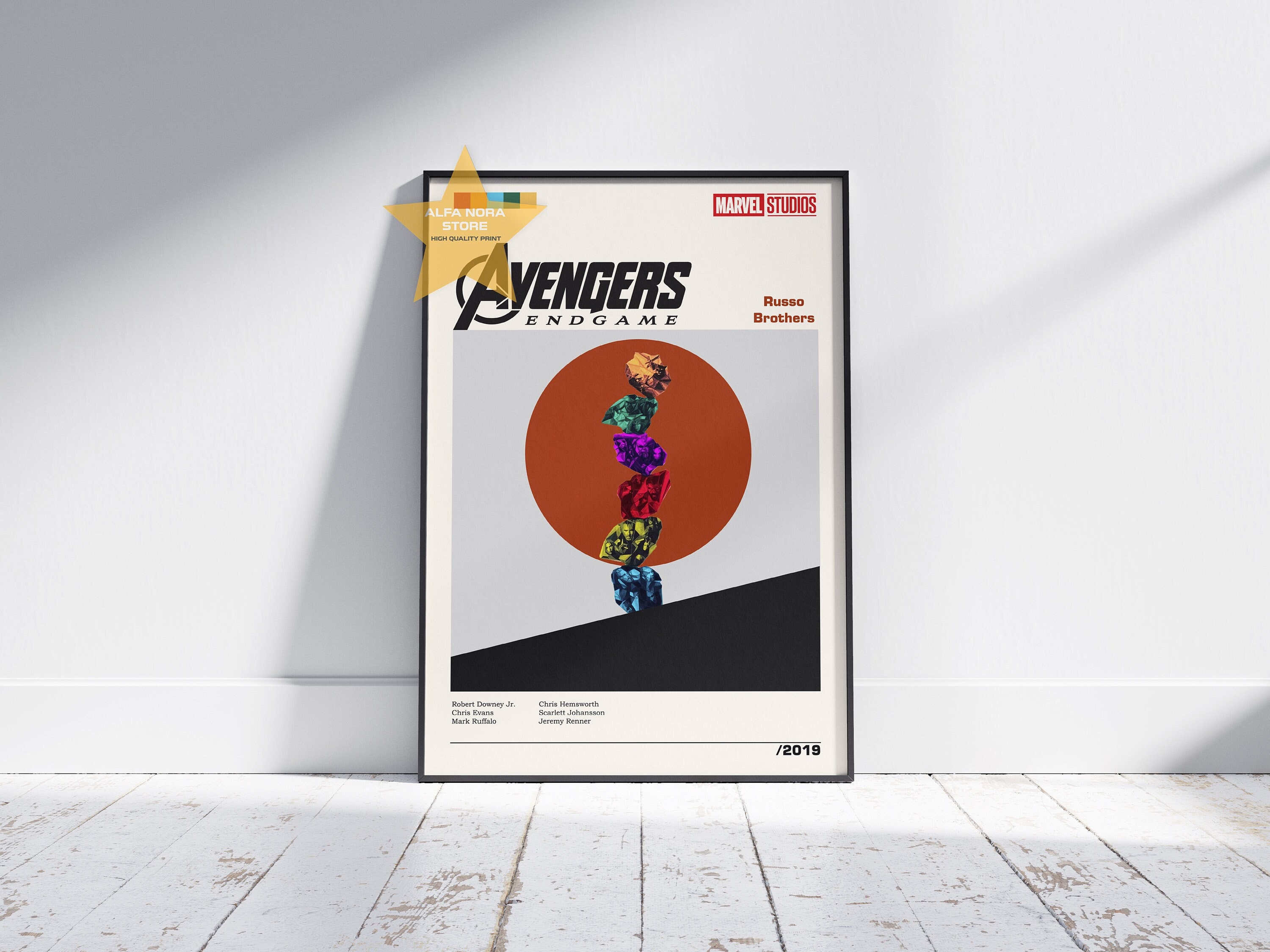 Pôsteres do Filme Avengers End Game 21 Artes em MDF 3mm 28X40cm