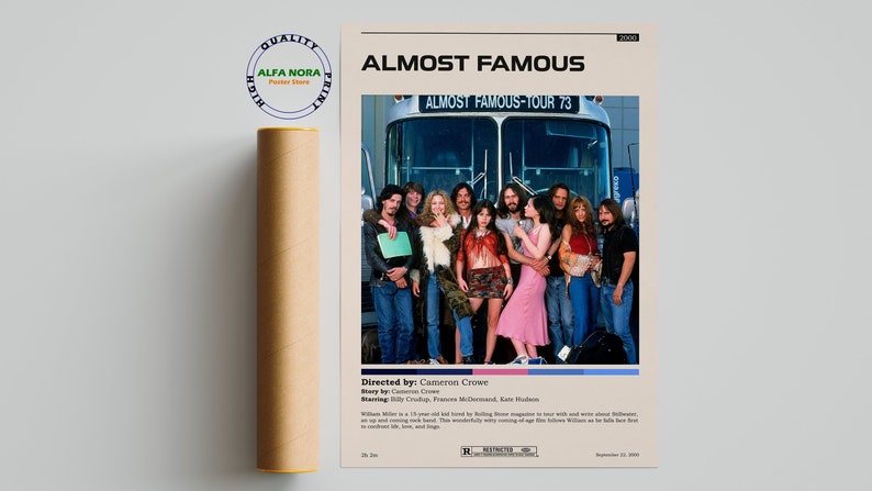 Almost Famous / Almost Famous Poster / Minimalist Movie Poster / Vintage Retro Art Print / Custom Poster / Wall Art Print / Home decor image 1