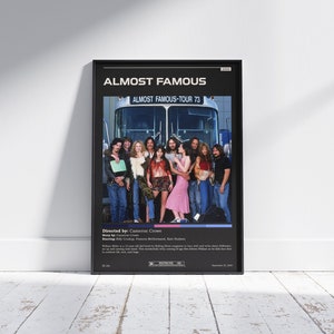 Almost Famous / Almost Famous Poster / Minimalist Movie Poster / Vintage Retro Art Print / Custom Poster / Wall Art Print / Home decor Dark