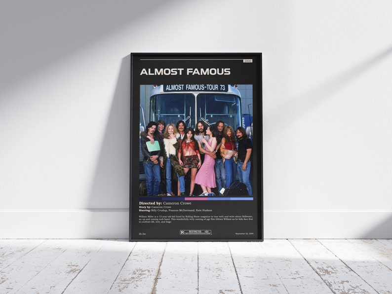 Almost Famous / Almost Famous Poster / Minimalist Movie Poster / Vintage Retro Art Print / Custom Poster / Wall Art Print / Home decor Dark
