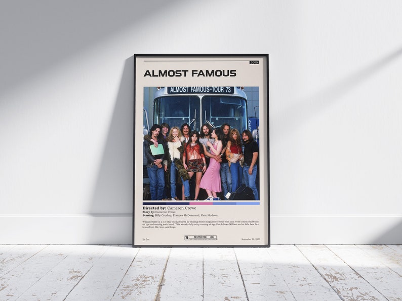 Almost Famous / Almost Famous Poster / Minimalist Movie Poster / Vintage Retro Art Print / Custom Poster / Wall Art Print / Home decor Light