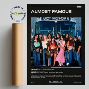 Almost Famous / Almost Famous Poster / Minimalist Movie Poster / Vintage Retro Art Print / Custom Poster / Wall Art Print / Home decor image 2