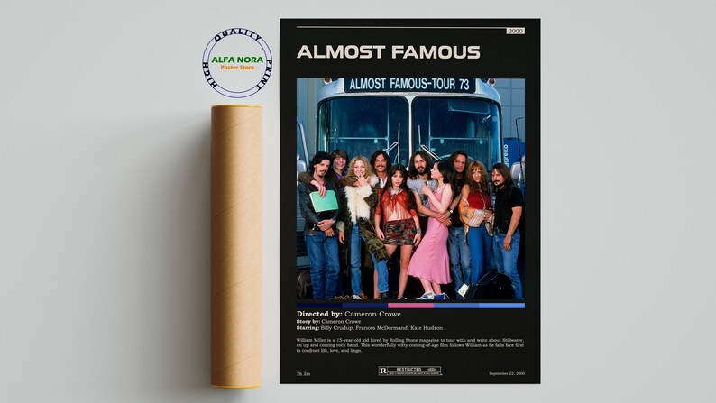 Almost Famous / Almost Famous Poster / Minimalist Movie Poster / Vintage Retro Art Print / Custom Poster / Wall Art Print / Home decor image 2