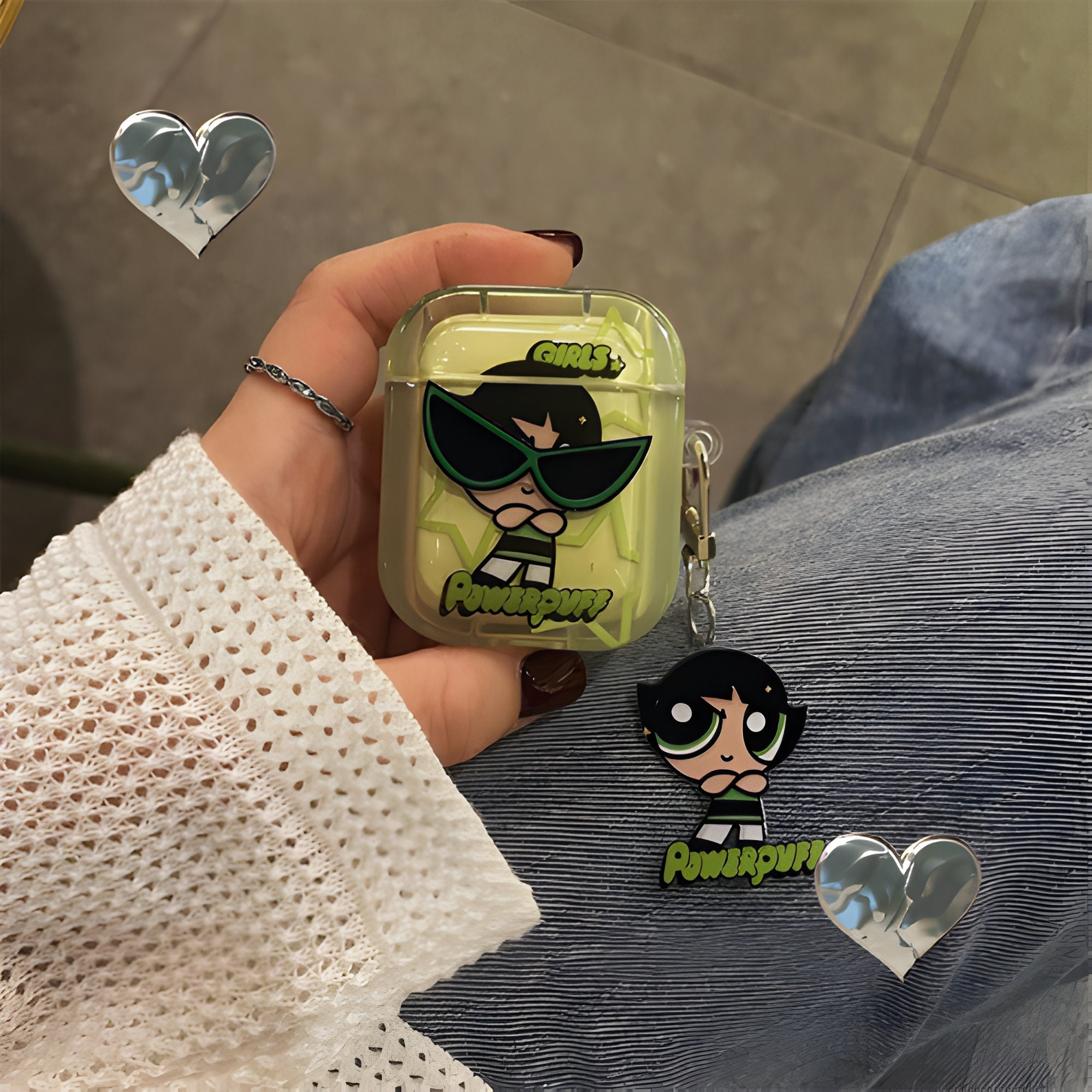 Powerpuff Girl Airpods Case Cute Kawaii Airpods Case Silicone Etsy