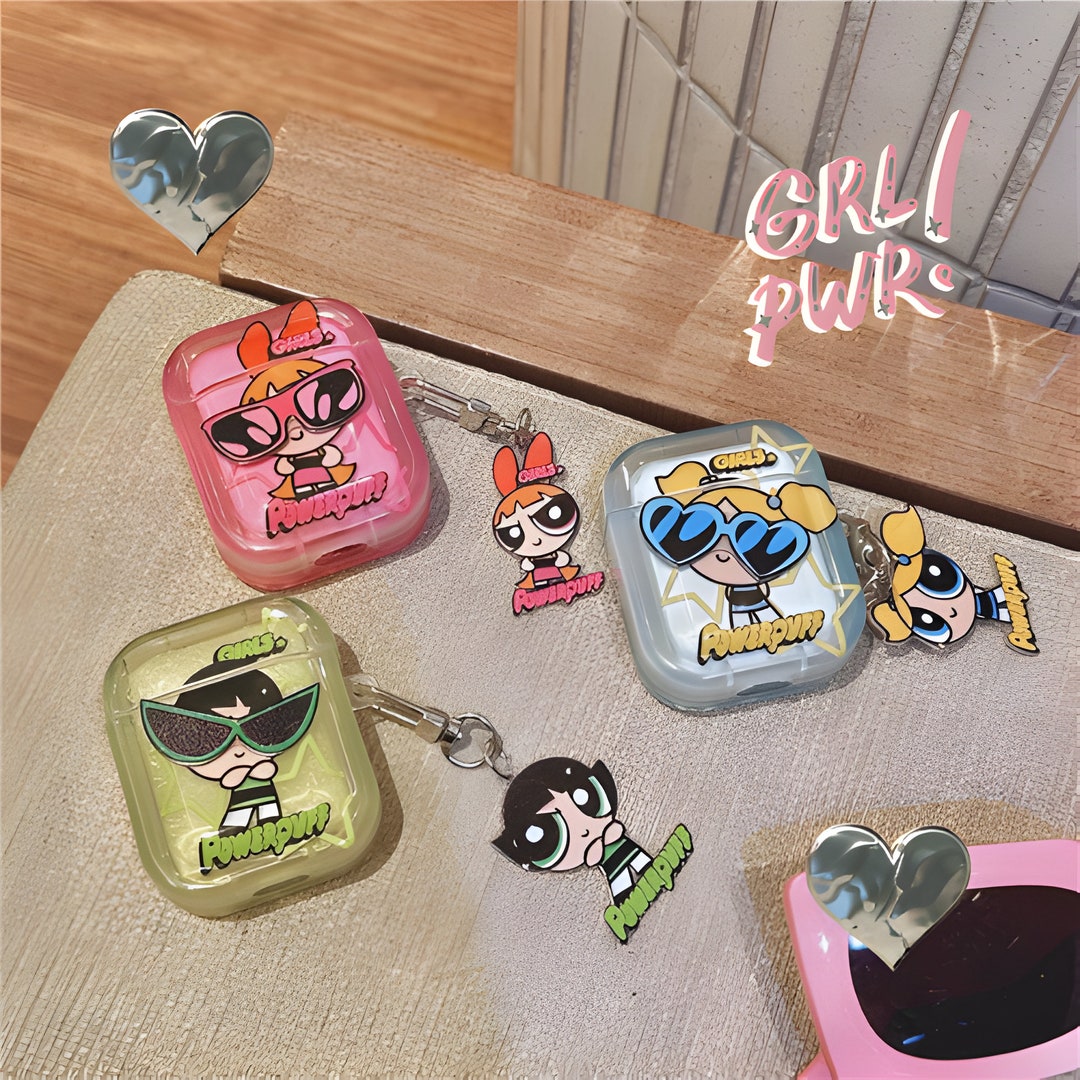 Powerpuff Girl Airpods Case Cute Kawaii Airpods Case Silicone Etsy