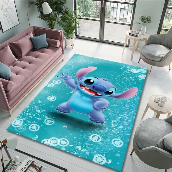 Disney's Lilo and Stitch Rug, Stitch Scream Newyear Rug, Disney's Lilo and Stitch  Carpet, Family Hoodie, Gift for Kids, Birthday 