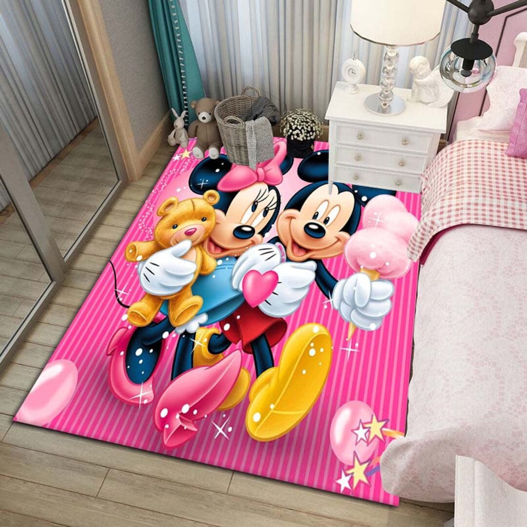 Disney's Minnie Mouse Rugmickey Mouse Rugdonald Duck Etsy