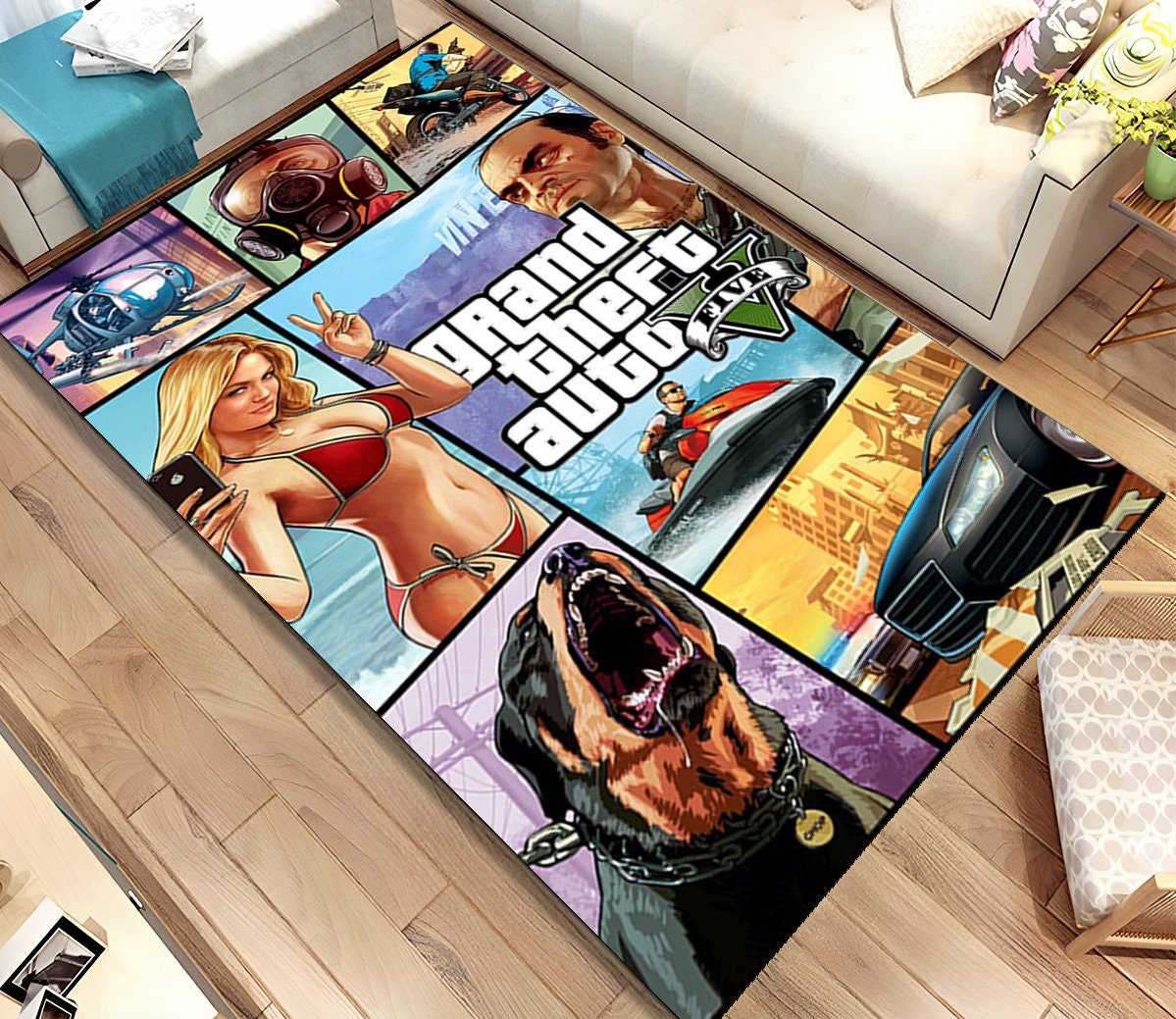 Grand Theft Auto San Andreas GTA Poster Poster Decorative Painting Canvas  Wall Posters and Art Picture Print Modern Family Bedroom Decor Posters