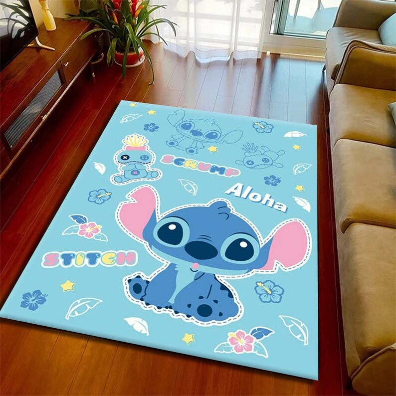 Disney's Lilo and Stitch Rug Stitch Scream Holding Etsy Australia