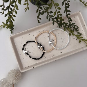 Look at the Birds Bracelet | Faith | Christian | Beaded Bracelet | Bird Charm | Silver | Christian Gifts | Matthew 6:26 | Stackable Bracelet