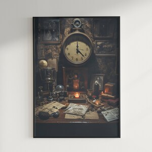 The Demented Desk, Halloween, Digital art, Wall Art, Poster Print