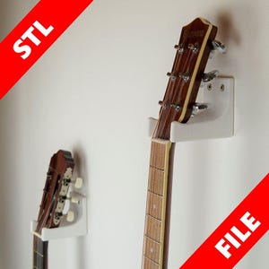 Wall mount guitar (STL for self-printing) / guitar wall mount / wall hanging guitar / hanger guitar / guitar holder wall