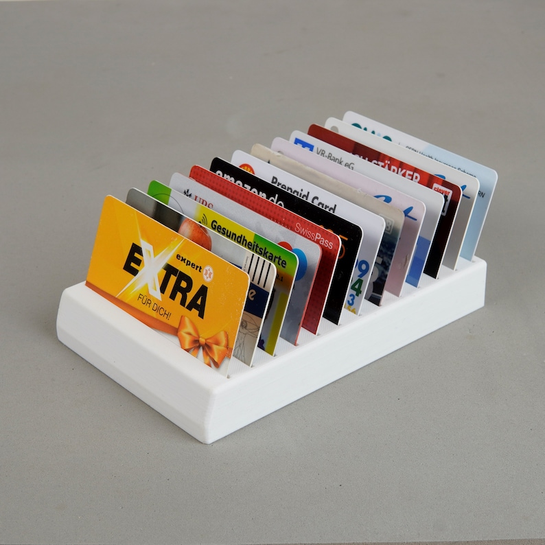 Card Organizer - in White / Bank Card Organizer (felt Pads on the ...