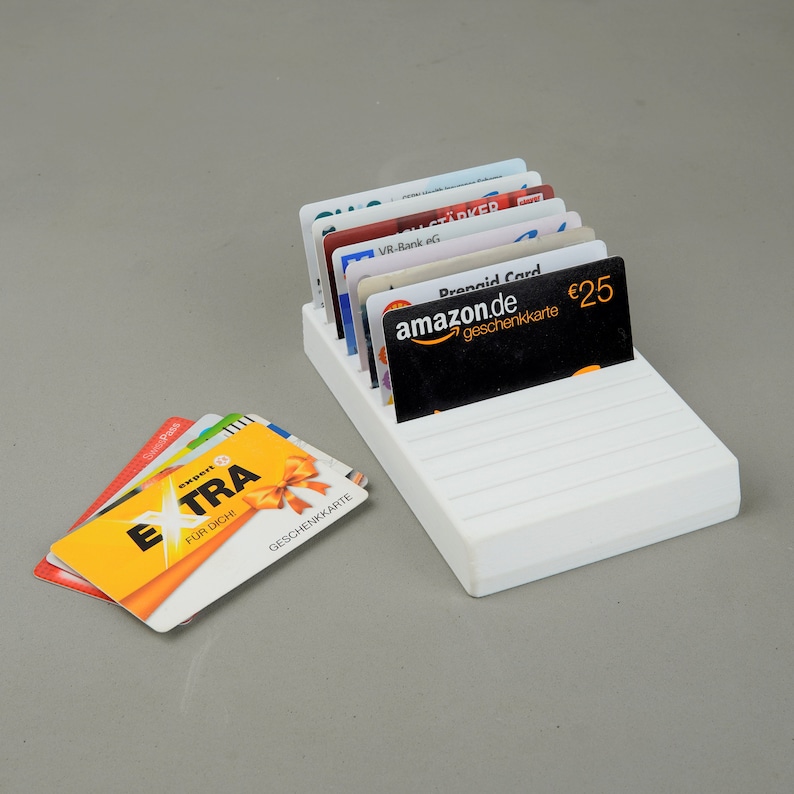 Card Organizer - in White / Bank Card Organizer (felt Pads on the ...