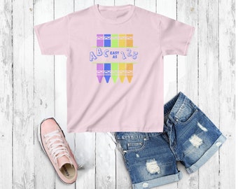 Camisa de regreso a la escuela para niños / Camisa del primer día de clases / Camisa de crayones para niños