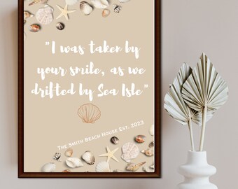Editable Beach House Sign | New Beach House Sign | Housewarming Beach House | Shore House Sign