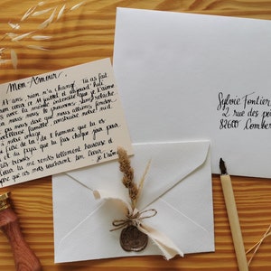 La Jolie Lettre | Lettre d'amour pour elle | Manuscrit | Mot d'amour pour lui | Calligraphie | Déclaration d'amour | Fait main en France